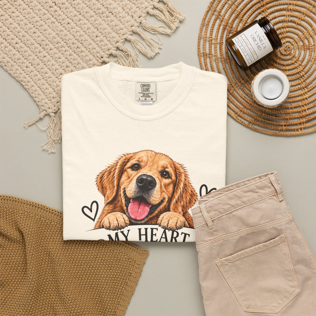 My Heart Belongs to My Dog | Dog Lover Graphic Tee