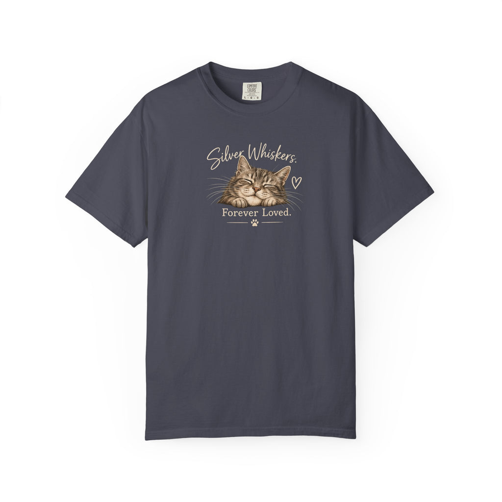 Silver Whiskers. Forever Loved. | Senior Cat Tee