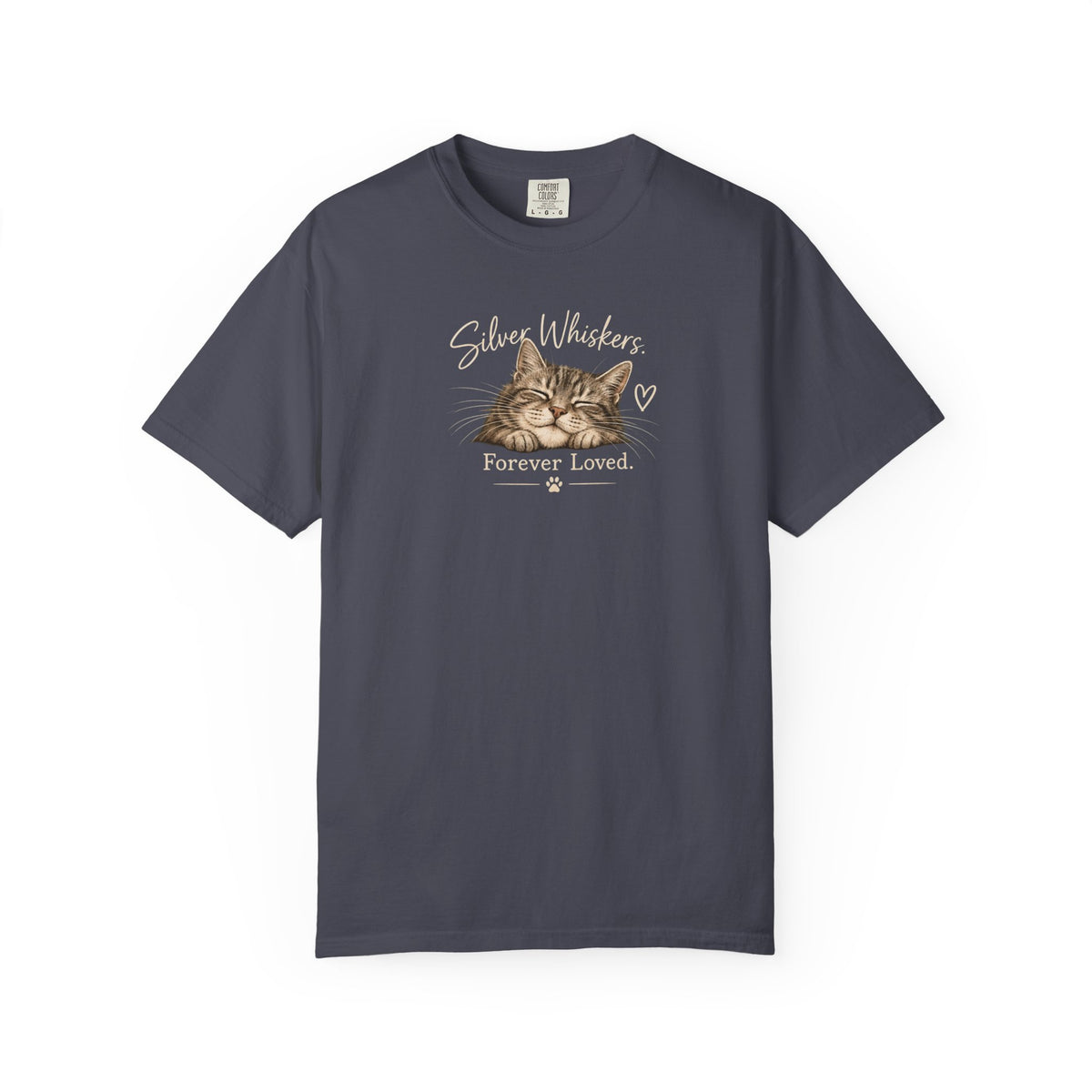Silver Whiskers. Forever Loved. | Senior Cat Tee