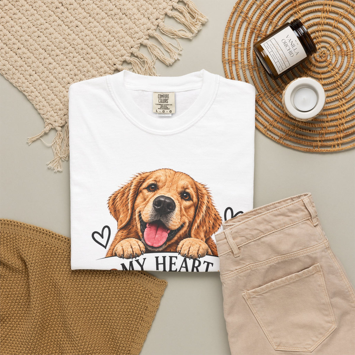 My Heart Belongs to My Dog | Dog Lover Graphic Tee
