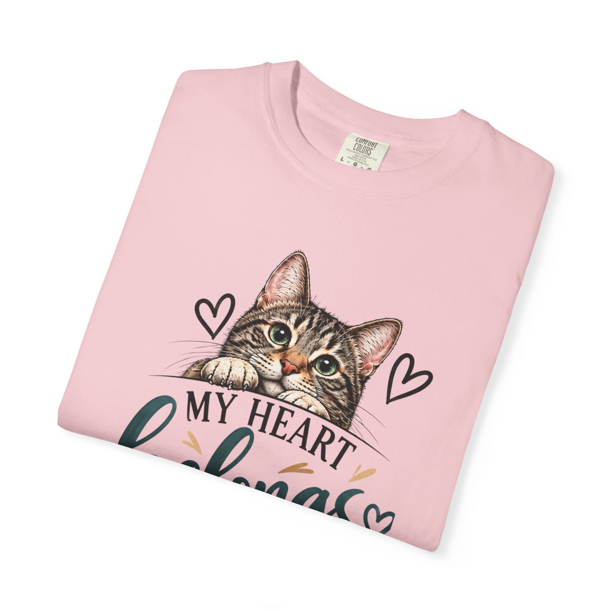 My Heart Belongs to My Cats | Cat Lover Comfort Colors® Tee