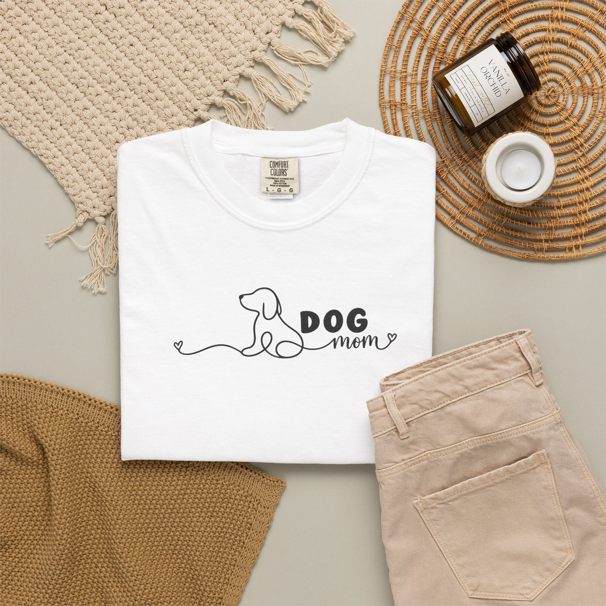 Minimalist Dog Mom Tee | Simple Dog Lover Shirt