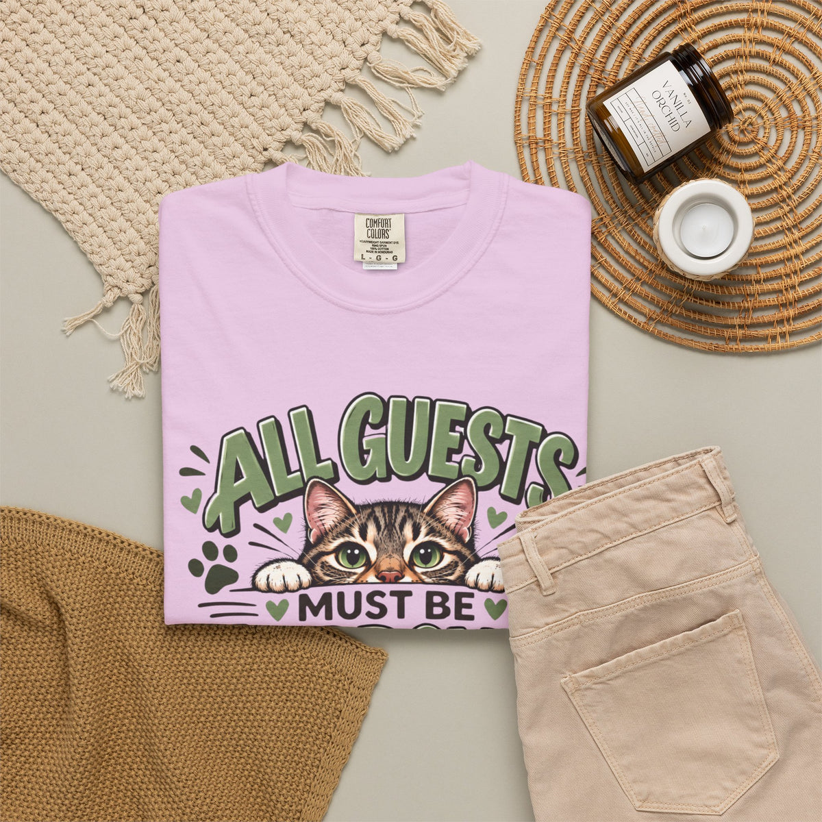 All Guests Must Be Approved by the Cat | Comfort Colors® Tee