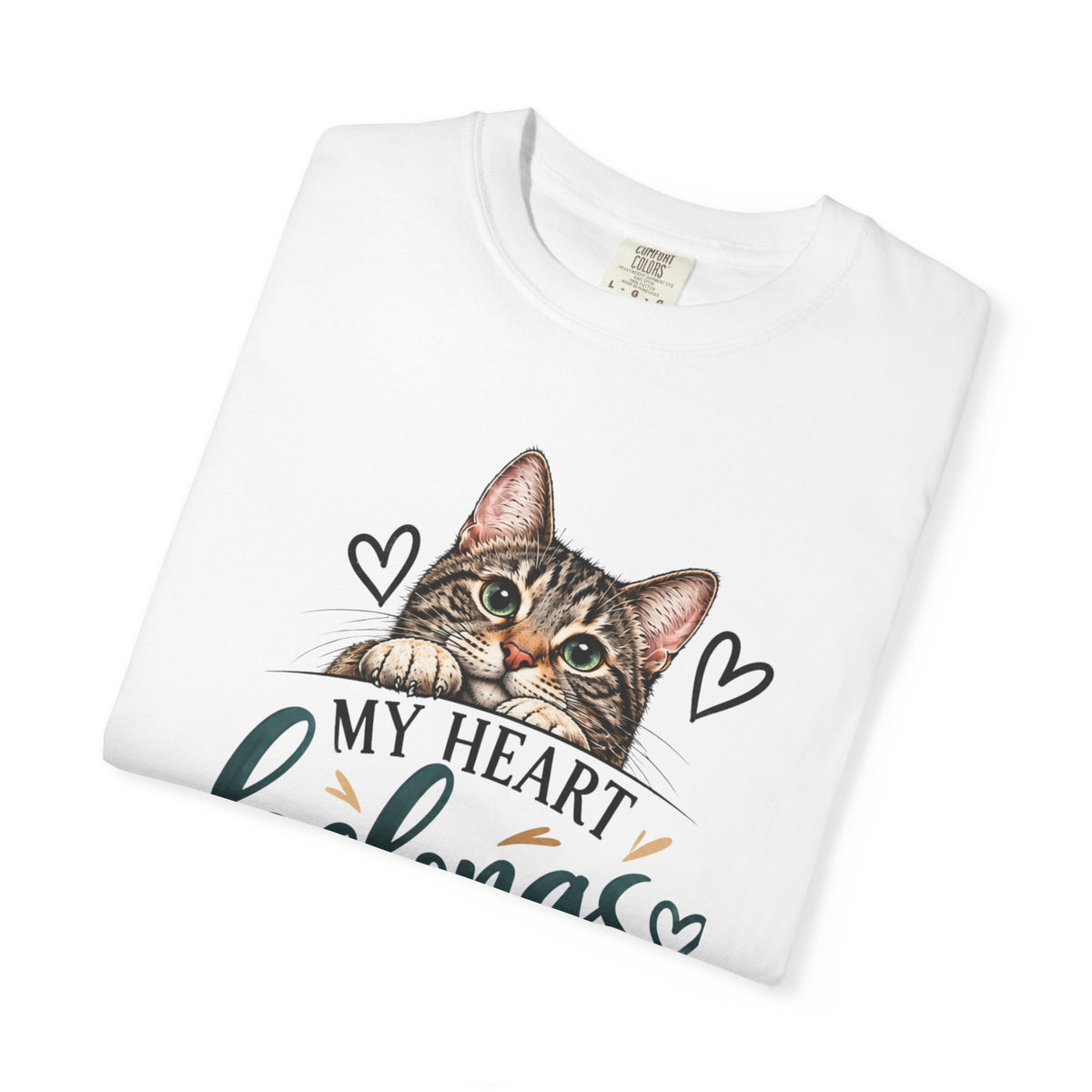 My Heart Belongs to My Cats | Cat Lover Comfort Colors® Tee
