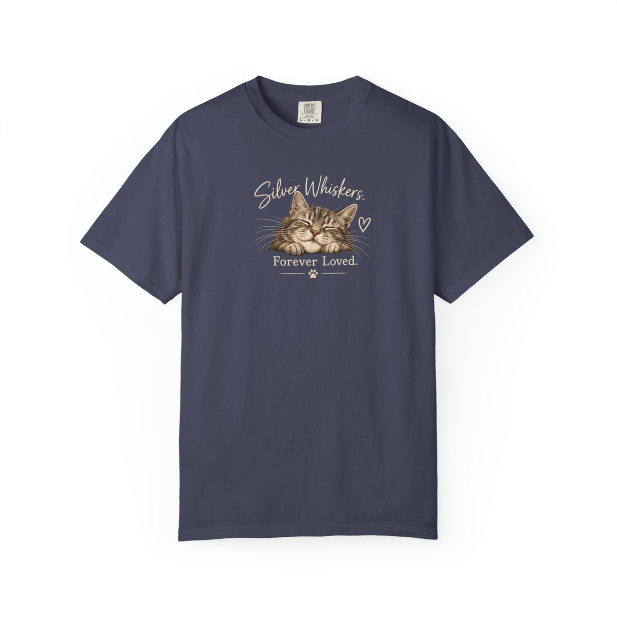 Silver Whiskers. Forever Loved. | Senior Cat Tee