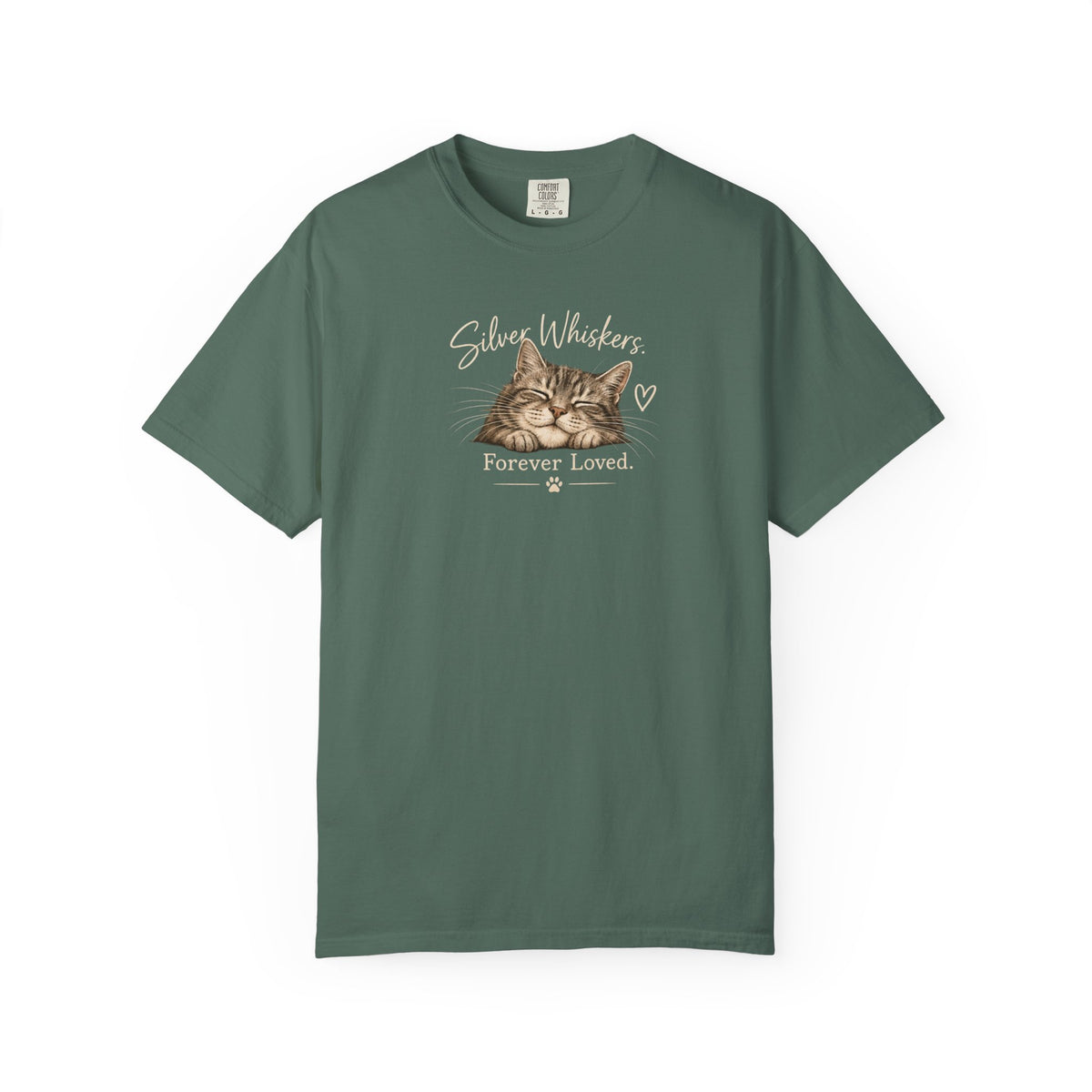 Silver Whiskers. Forever Loved. | Senior Cat Tee