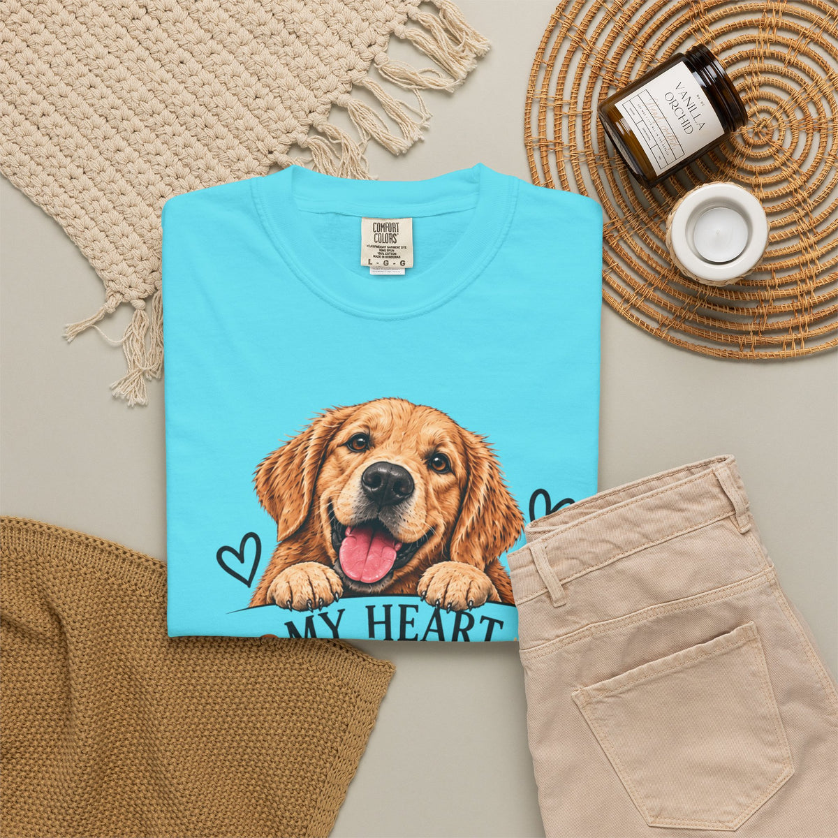 My Heart Belongs to My Dog | Dog Lover Graphic Tee