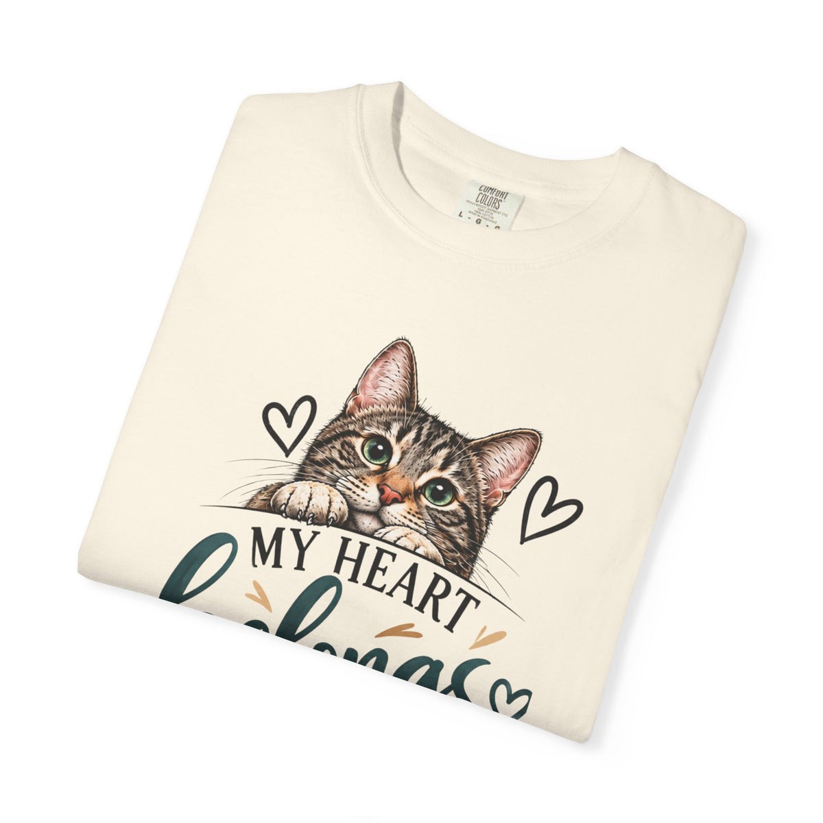 My Heart Belongs to My Cats | Cat Lover Comfort Colors® Tee