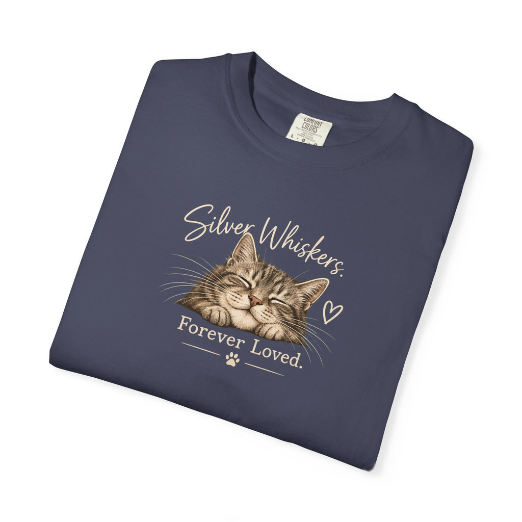 Silver Whiskers. Forever Loved. | Senior Cat Tee