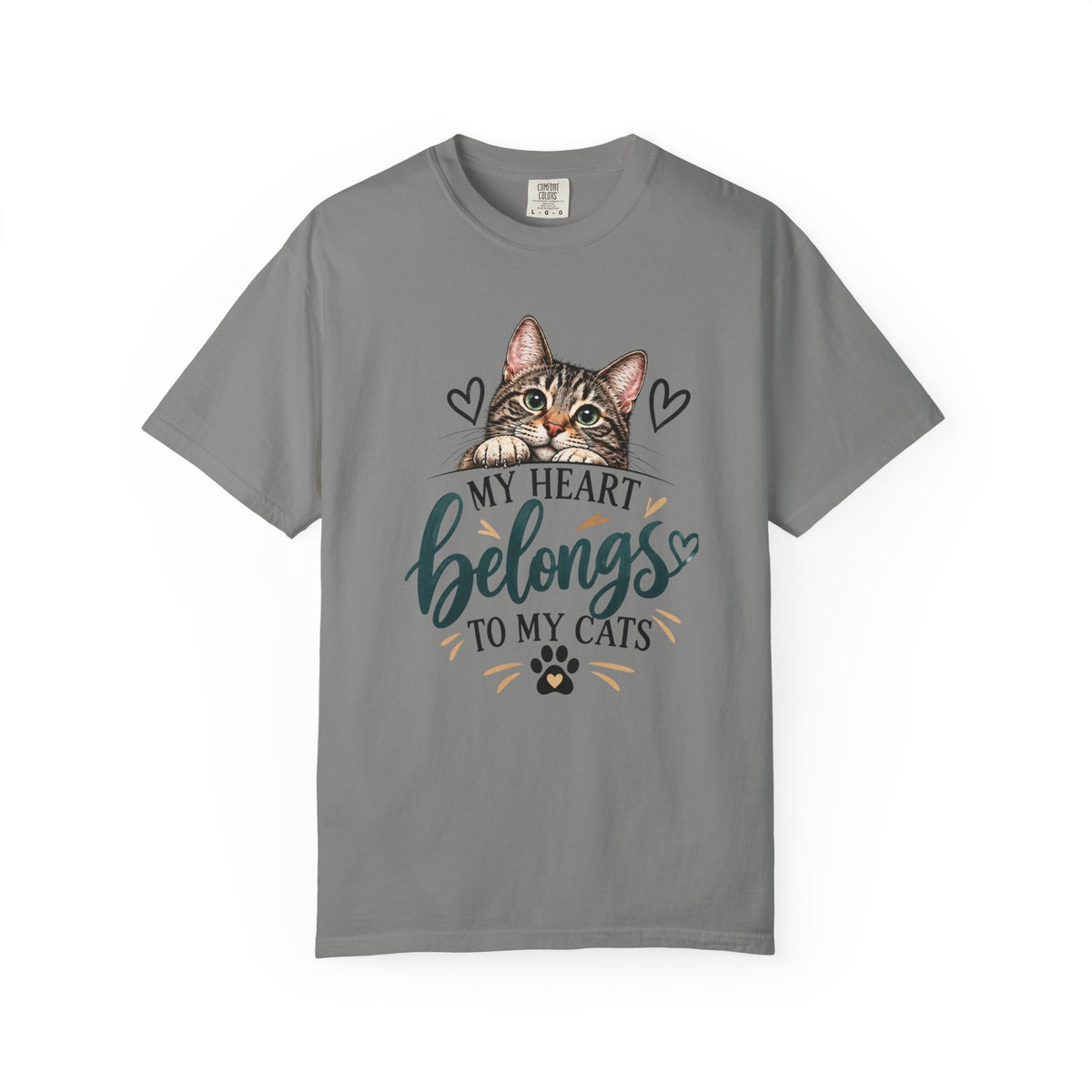 My Heart Belongs to My Cats | Cat Lover Comfort Colors® Tee