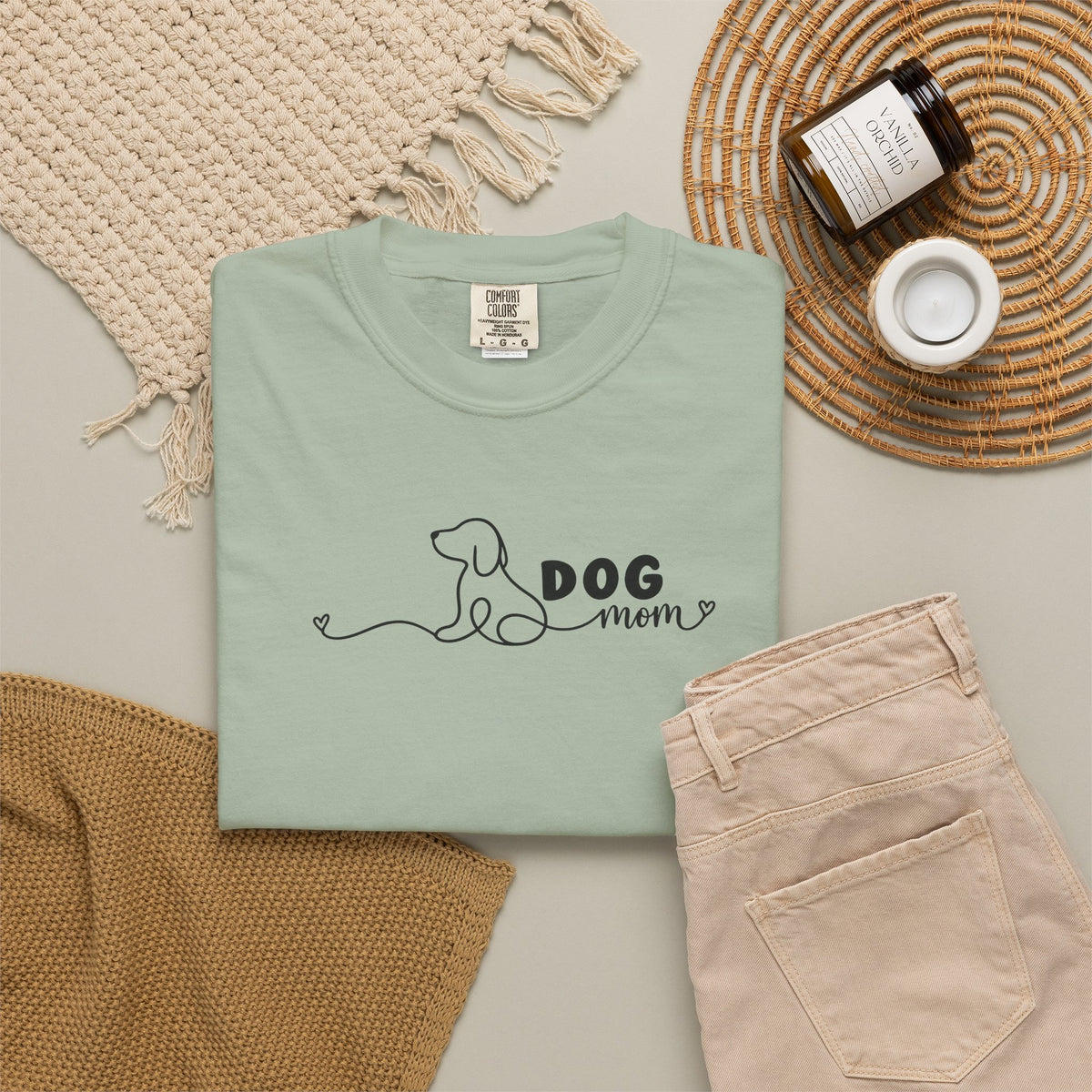 Minimalist Dog Mom Tee | Simple Dog Lover Shirt