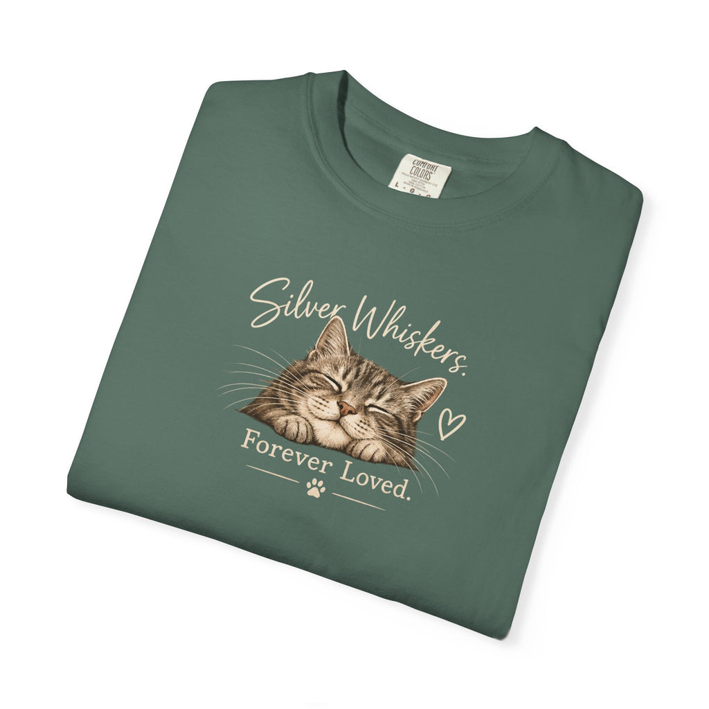 Silver Whiskers. Forever Loved. | Senior Cat Tee