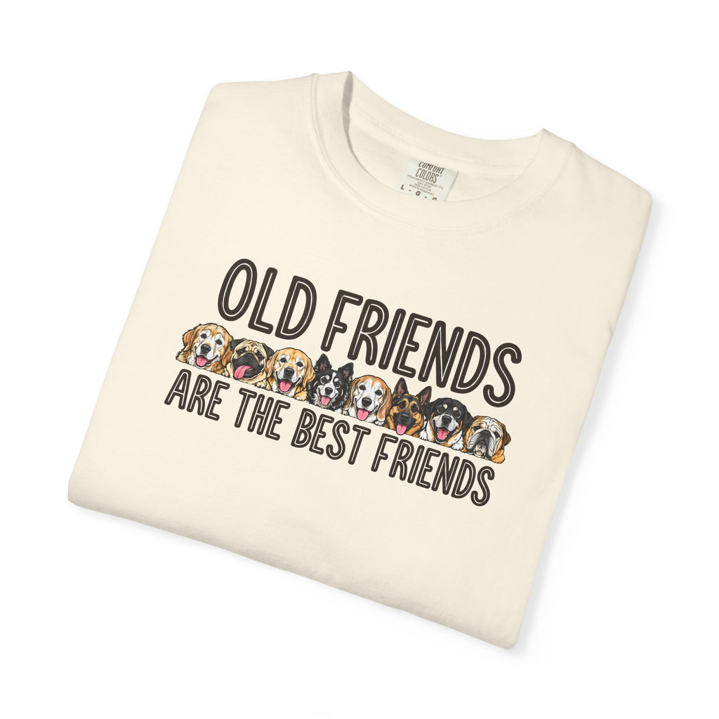 Senior dog tee reading "Old Friends Are the Best Friends", photo 3