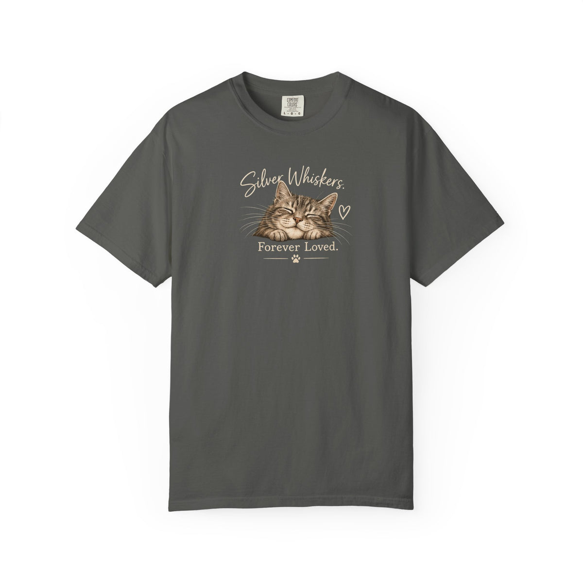 Silver Whiskers. Forever Loved. | Senior Cat Tee
