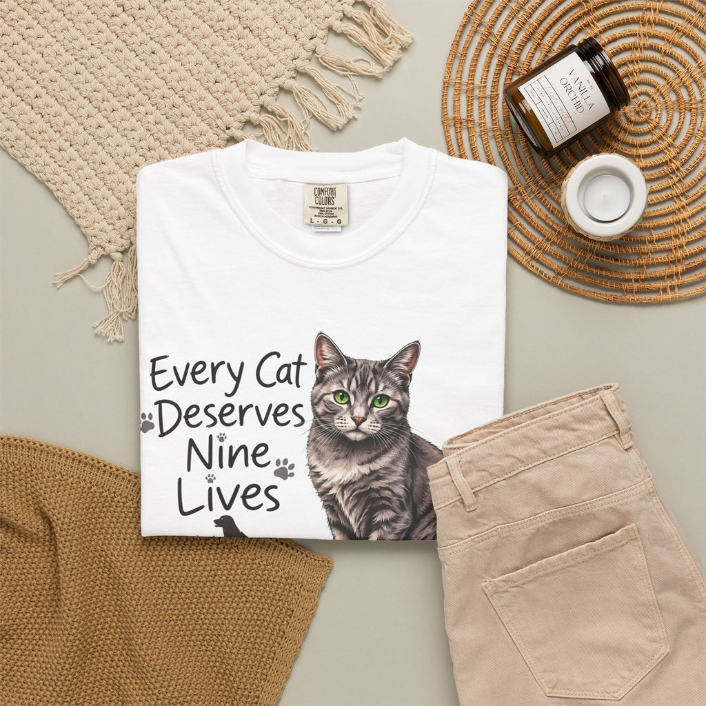 Every Cat Deserves Nine Lives | Senior Cat Rescue Tee