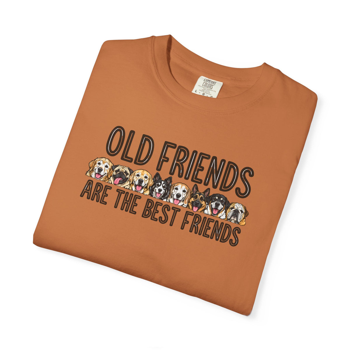 Senior dog tee reading "Old Friends Are the Best Friends", photo 5
