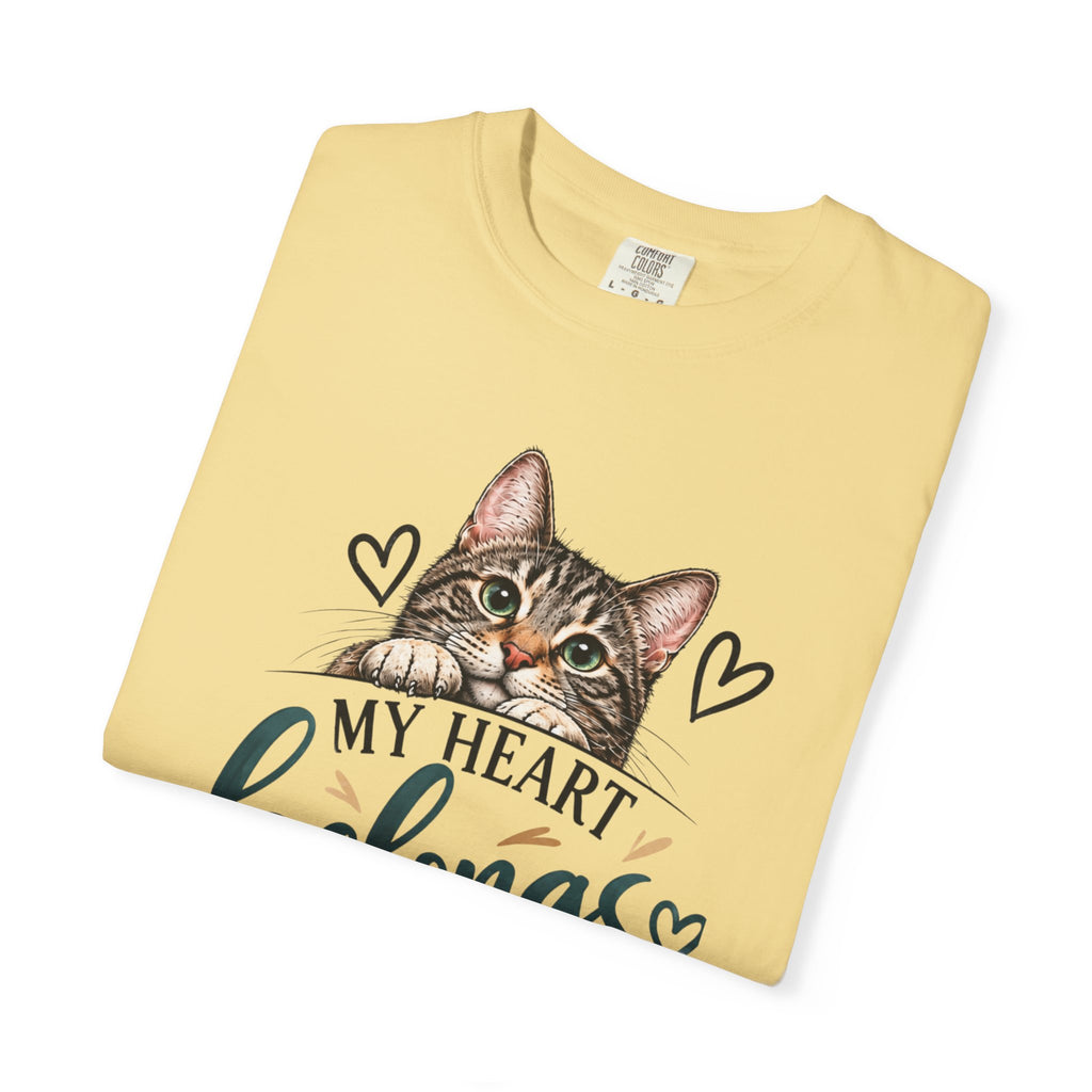 My Heart Belongs to My Cats | Cat Lover Comfort Colors® Tee