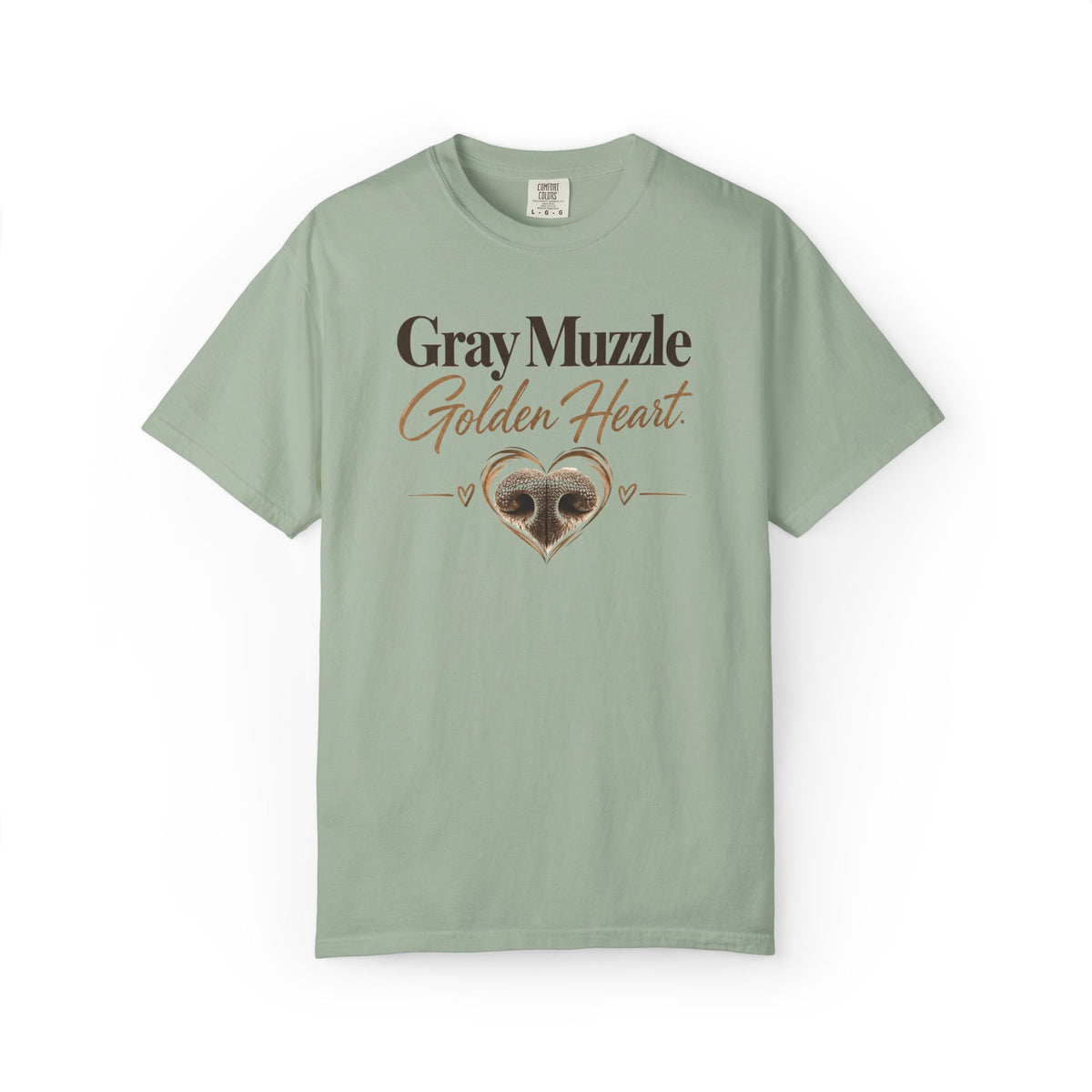 Gray Muzzle. Golden Heart.™ | Senior Dog Comfort Colors® Tee