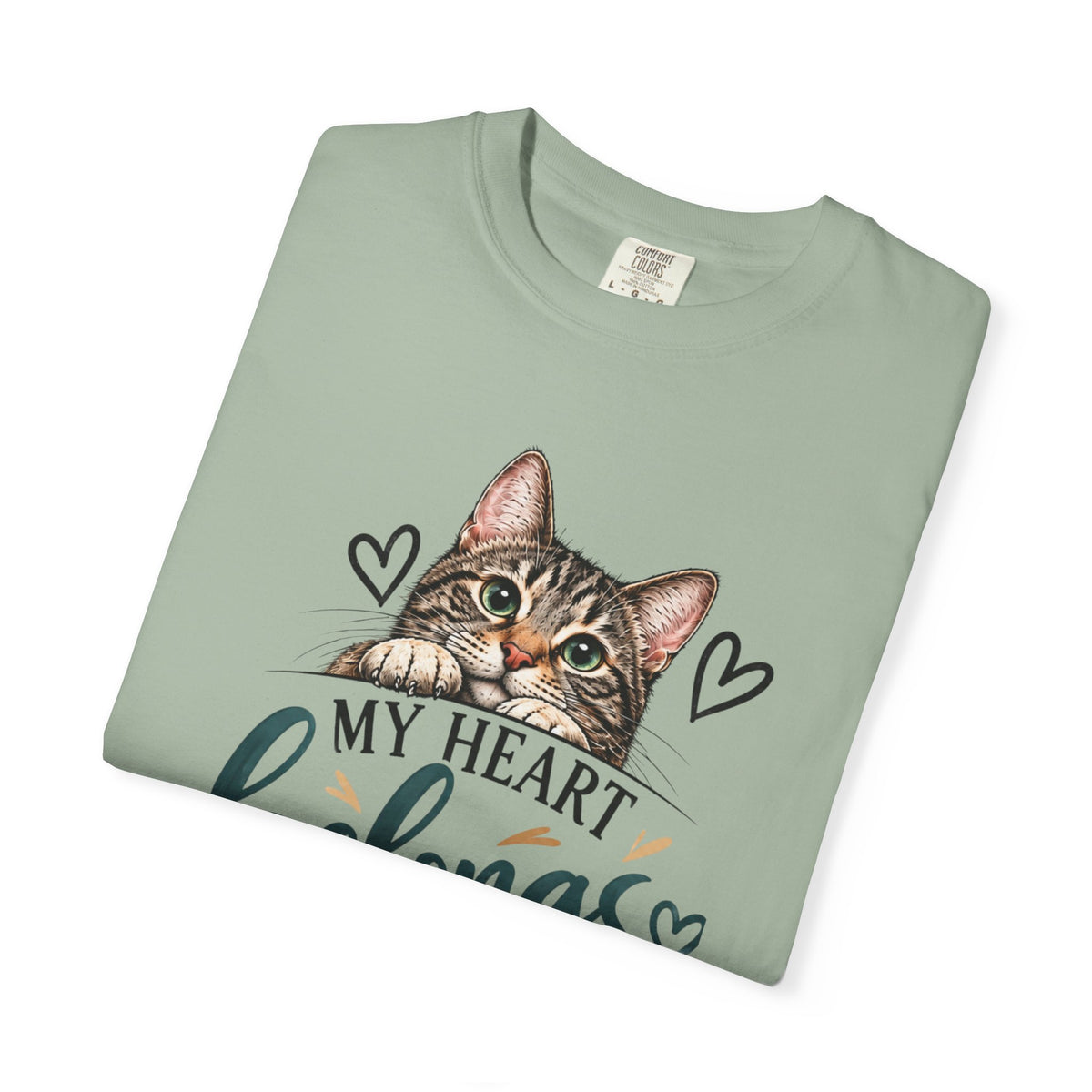 My Heart Belongs to My Cats | Cat Lover Comfort Colors® Tee