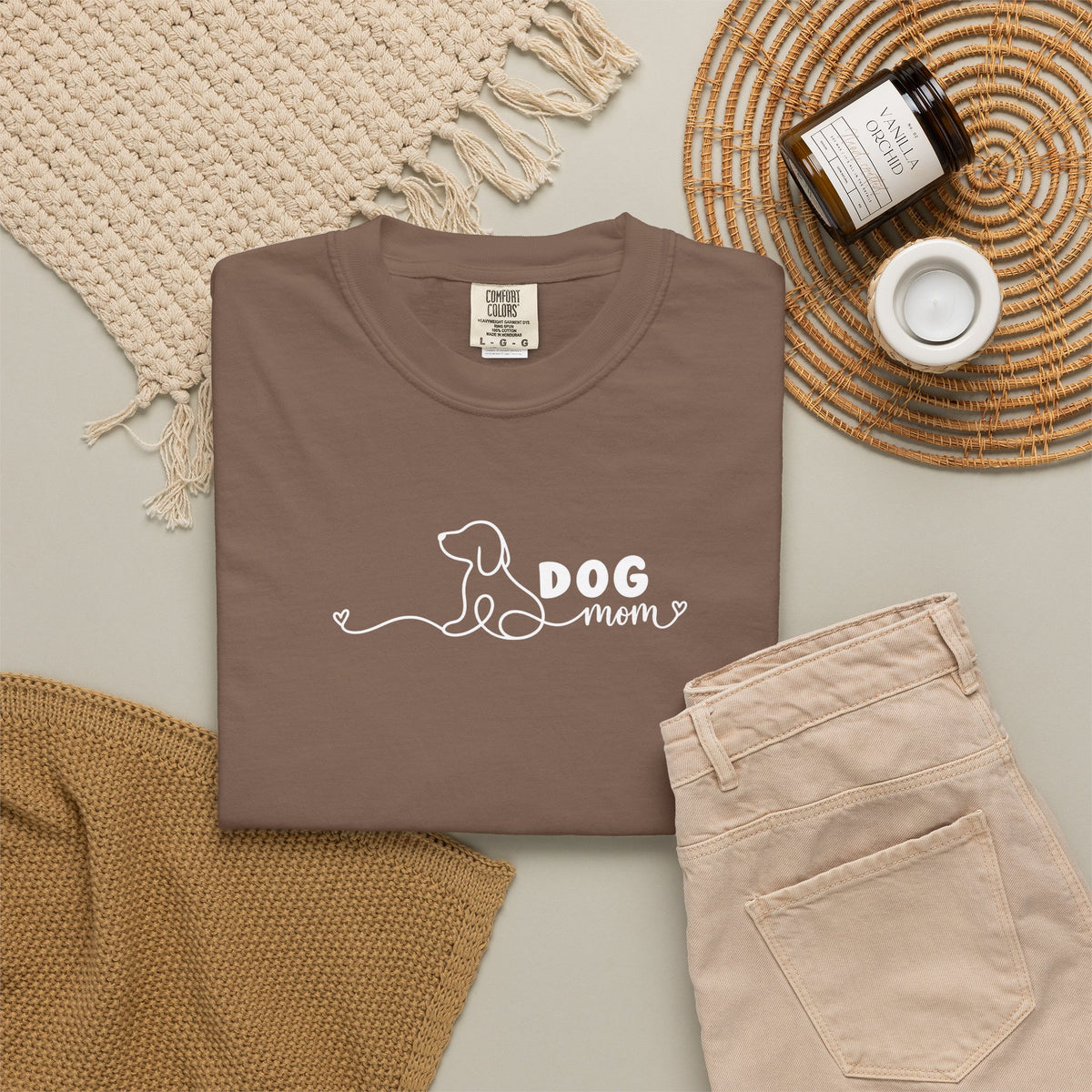 Minimalist Dog Mom Tee | Simple Dog Lover Shirt