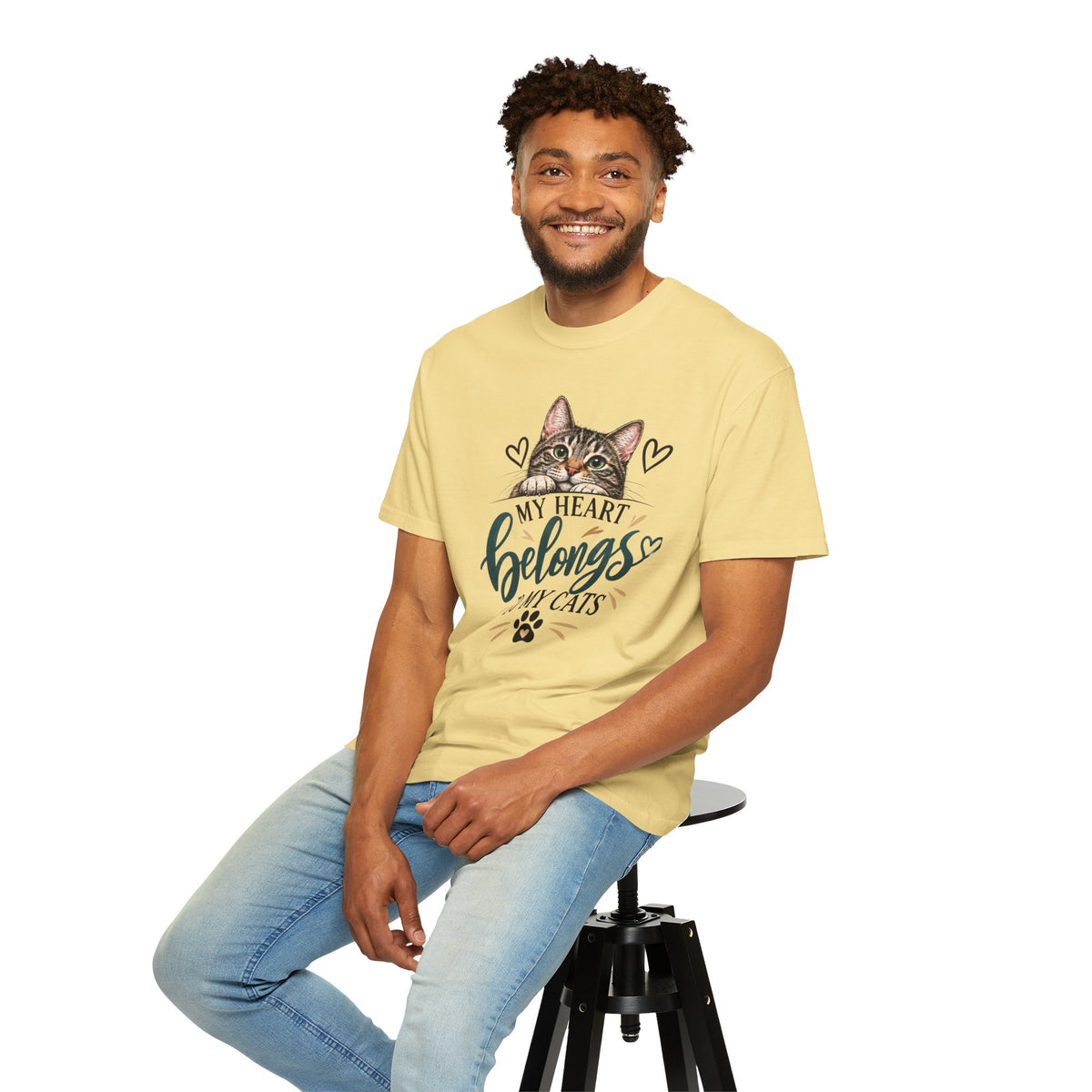 My Heart Belongs to My Cats | Cat Lover Comfort Colors® Tee