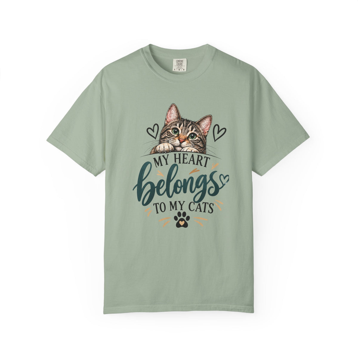 My Heart Belongs to My Cats | Cat Lover Comfort Colors® Tee