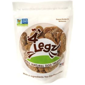 4Legz Kitty Roca Crunchy Dog Cookies Peanut Butter and Molasses - 8 oz